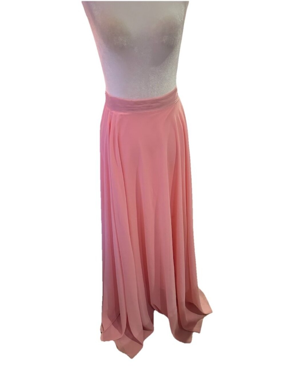 Chicwish Medium Pink Chiffon Floor Length Balletcore Cottagecore Skirt